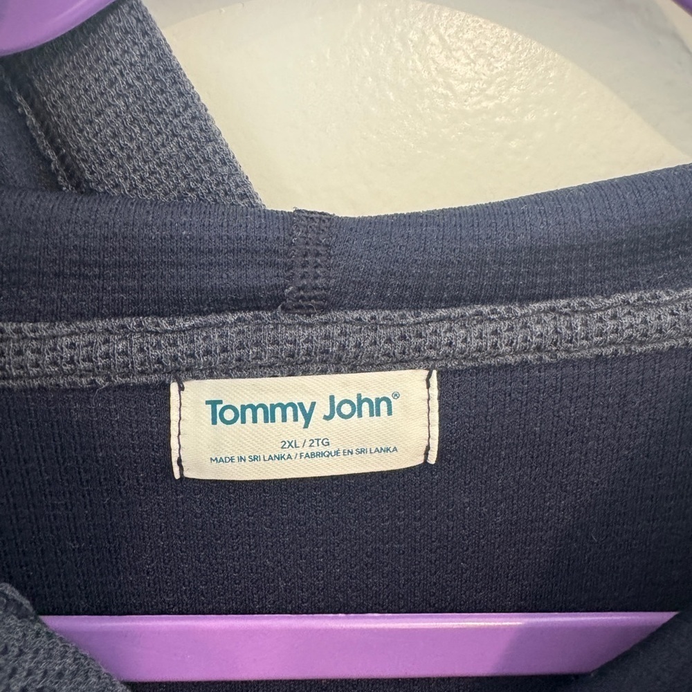 Tommy John Men’s XXL Lightweight Knit Hoodie | Navy | Cozy Lounge - Picture 3 of 4